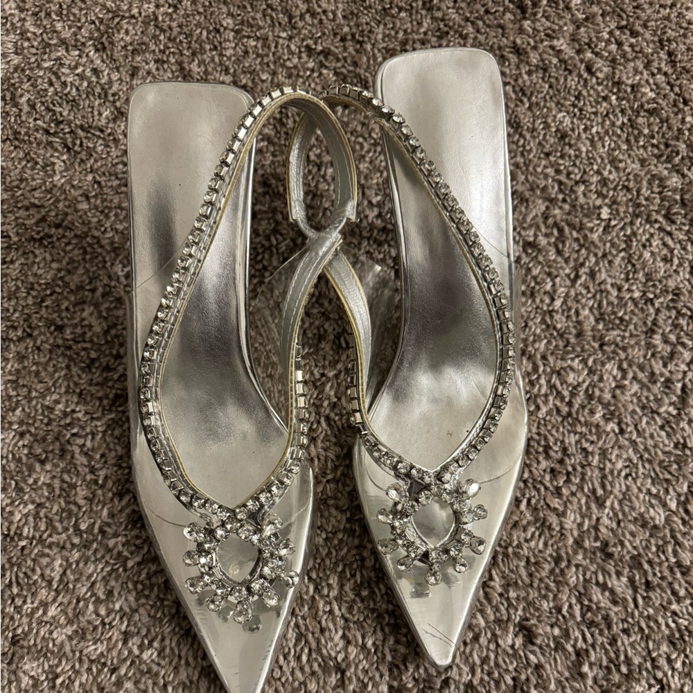 Clear Sparkly Heels